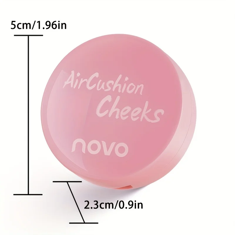 أحمر خدود لطيف، أحمر خدود ناعم يدوم طويلاً، أحمر خدود حريري مع مرآة، يعزز لون البشرة، العينين والخدود، هدية العيد