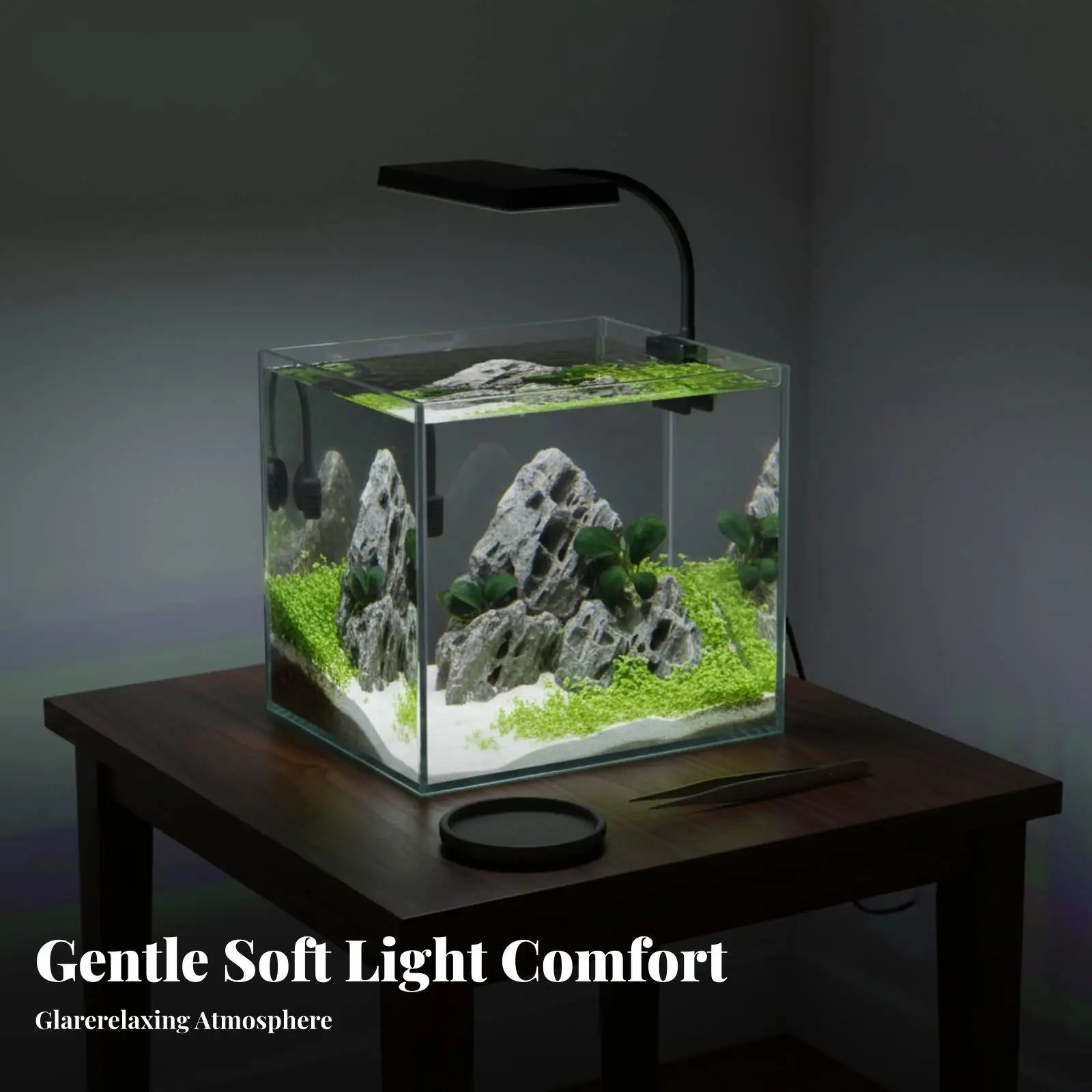Full Range Fish Tank Light Color Boosting LED Attachable Aquarium Light Dimmable Brightness Mini Fish Tank Lamp for Aquascapers