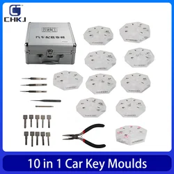 CHKJ 100% Original Honest 10 in 1 Car Key Moulds For Key Moulding Car Key Profile Modeling Locksmith Tool Car Lock Repair Tool