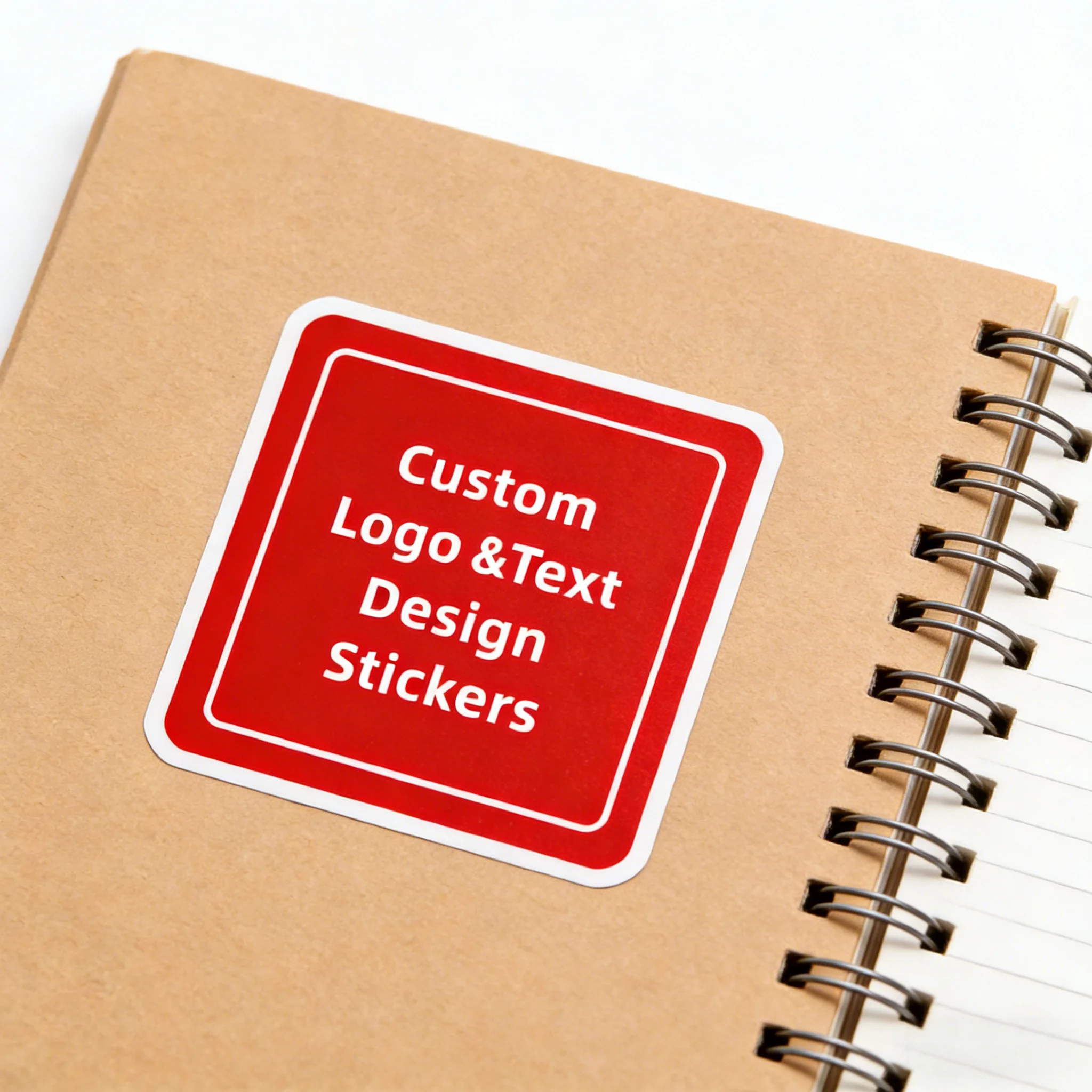 7x7 & 8x8cm Custom Matte Square Stickers - Self-Adhesive Waterproof Durable Logo Label for Cup Bottle Book Box DIY Branding
