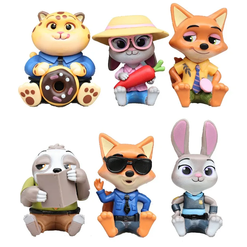 ซีรีส์ใหม่ ซูโทเปีย กล่องสุ่มฟิกเกอร์นั่งได้ น่ารัก จูดิธ นิค แฟลช ฟินนิค ของตกแต่งโต๊ะทำงาน ของเล่นเด็กผู้หญิง ของขวัญ