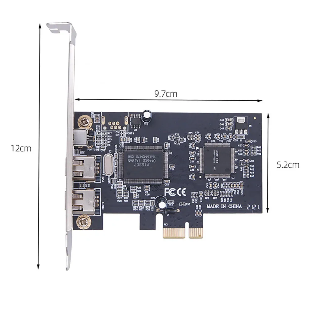 3 Port PCI Express 1X To For Ieee 1394 FireWire Expansion Card For Canon For Sony For Panasonic DV For Camcorder For Video For