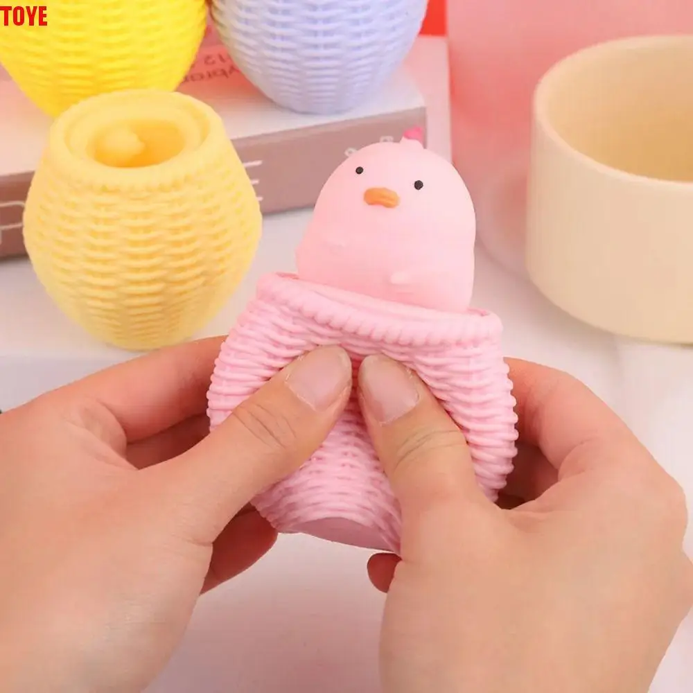 

TPR Telescopic Vent Squeezing Toys Relaxed Soft Cup Chicken Squeezing Toys Cute Creative Slow Risings Fidgets Toy Kids Gift