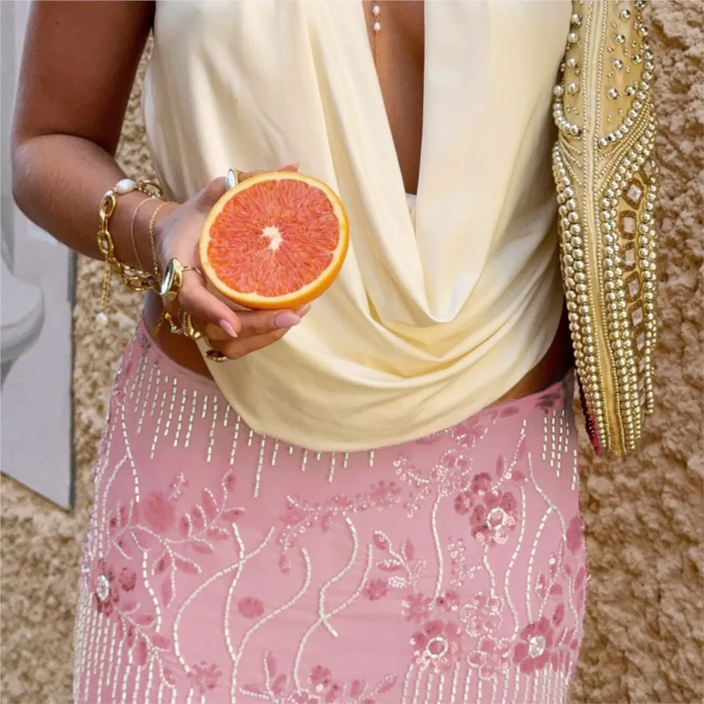 Frauen Kleidung Pailletten Paket Hüfte Kurzen Rock Sexy Mesh Blume Einfarbig Einfachen Stil Bodycon alle-spiel Temperament trendy