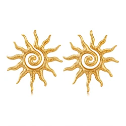 Loe | Sunflower Stud Earrings for Women.18K Gold Plated. Stainless Steel.1Pair.Waterproof Jewelry. Charms. Trendy Gifts