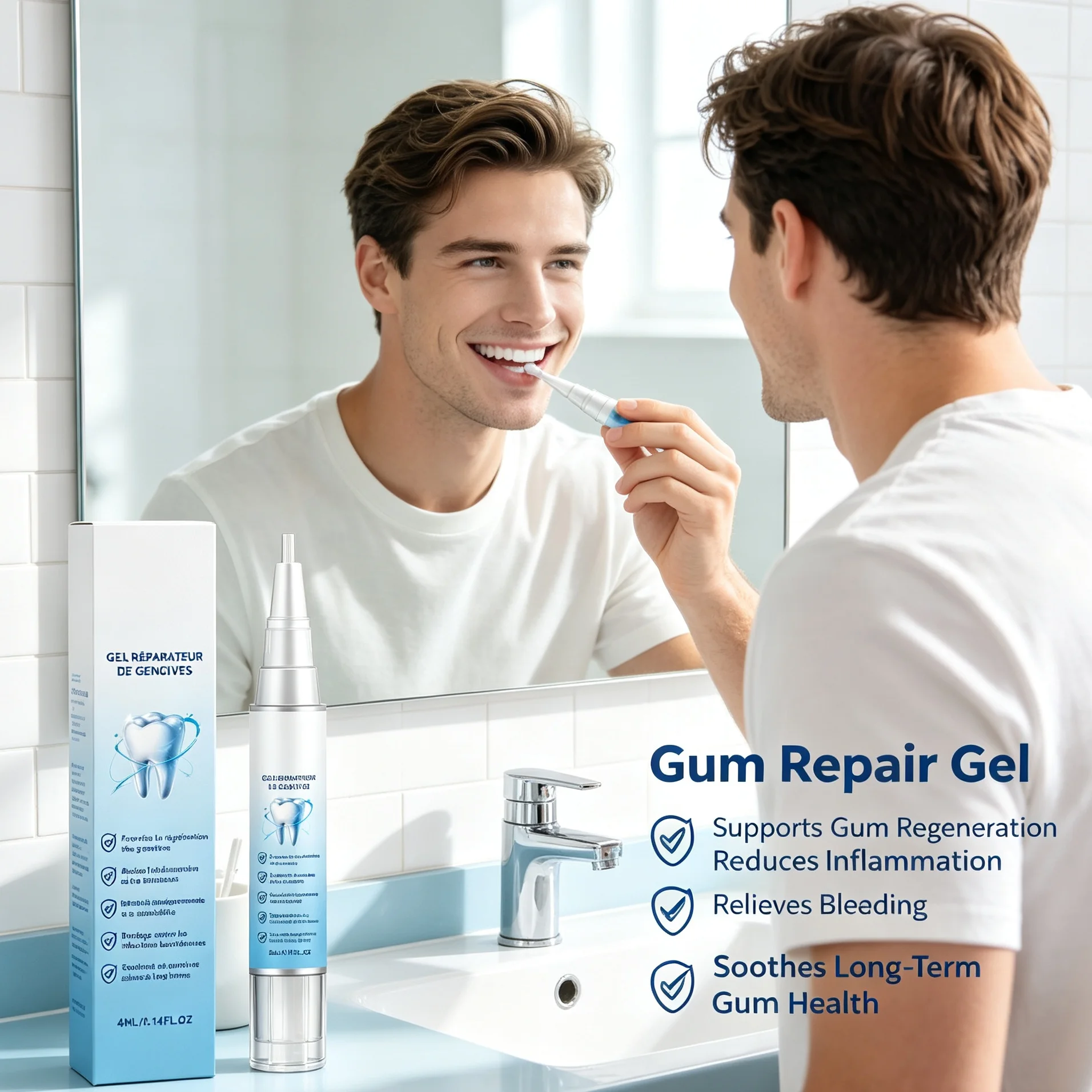 Gum Repair Gel Relieve Dental Sore Gums Allergy Alleviates Inflammation Reduce Bleeding Cleaning Stain Non-irritating Care Serum