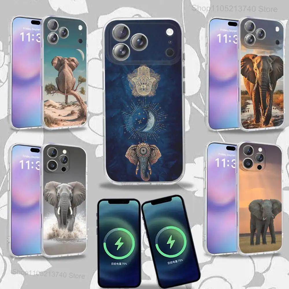 

Huge A-Animal ElephantS Phone Case For iPhone 16,14,11,17,13,15,12,Air,Plus,Pro,Max,E,Mini Frosted for MagSafe Magnetic