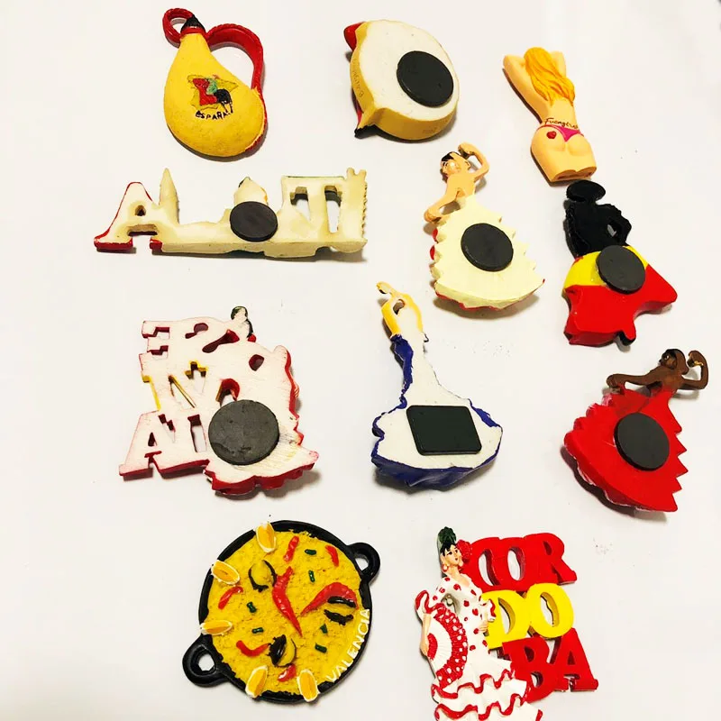 Fridge Magnets Spanish Bullfight Valencia Cordoba Dancing Girl Seville Girl Italy Magnet Sticker World Travel Souvenir Magnetic