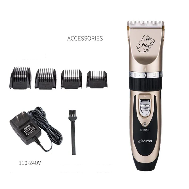 BaoRun P2 Professional Pet Cat Dog Cutter Hair Trimmer Dog Grooming Kit Rechargeable Electrical Animal Pet Clipper Shaver