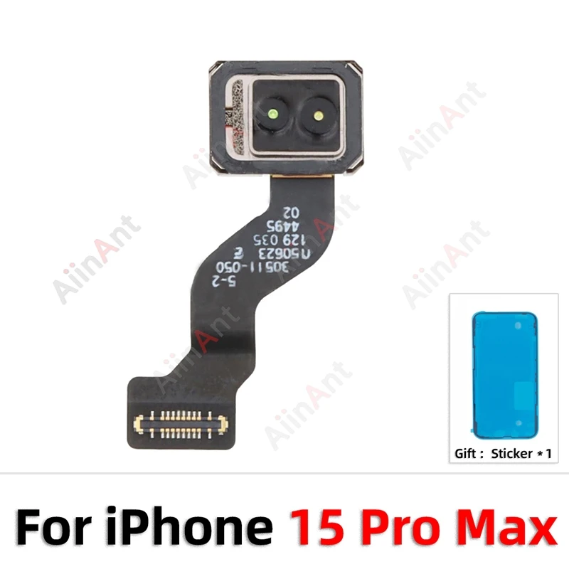 100% Test Proximity Ambient Light Lidar Sensor Flex Cable For iPhone 12 13 14 15 Pro Max Plus mini with Sticker