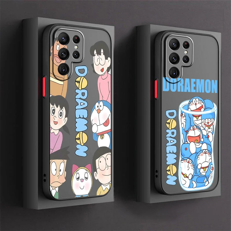 Magical Treasure Chest D-Doraemon Frosted Translucent For Samsung Galaxy S24 S23 S22 S21 S20 FE S10 S9 S8 Plus Ultra Pro 5G TPU