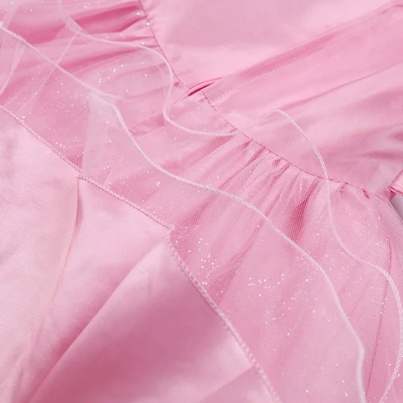 فستان عيد الميلاد للفتيات فستان أحمر لامع فساتين بناتي للأطفال مع فيونكة على شكل زهرة فساتين حفلات أنيقة فستان عيد ميلاد الأميرة