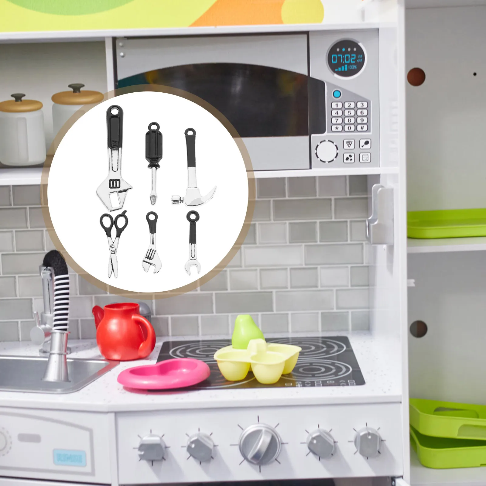 

1Set Miniature Tools Set Mini House Accessories Set for Miniature Scene Building and Photography Decoration Lightweight Durable
