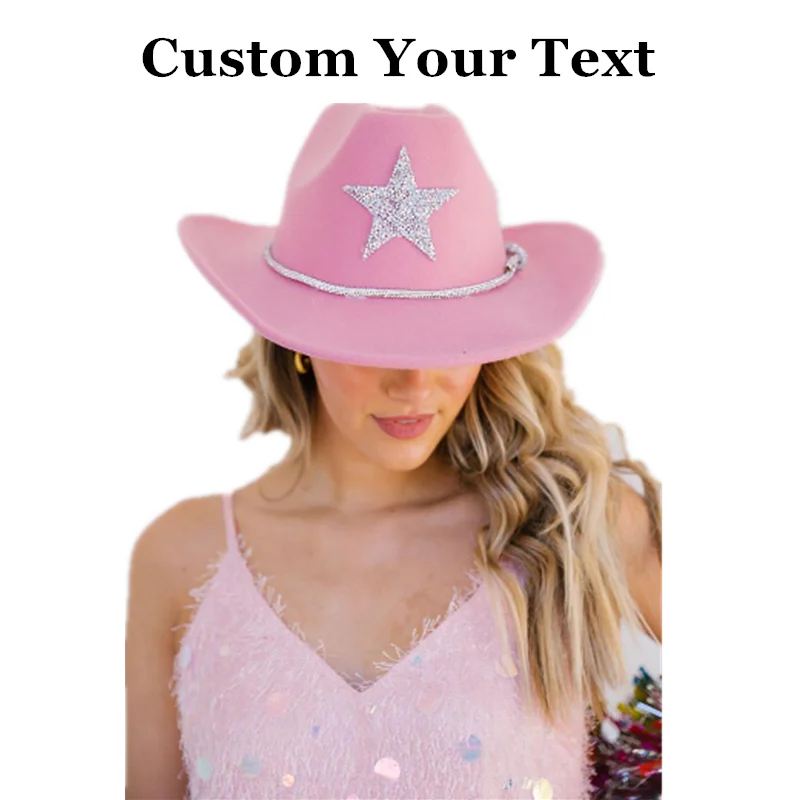 

Custom Monogram HOLIDAY STAR RANCHER HAT, Personalised Peal Name Sun Hats Cowgirl Hat