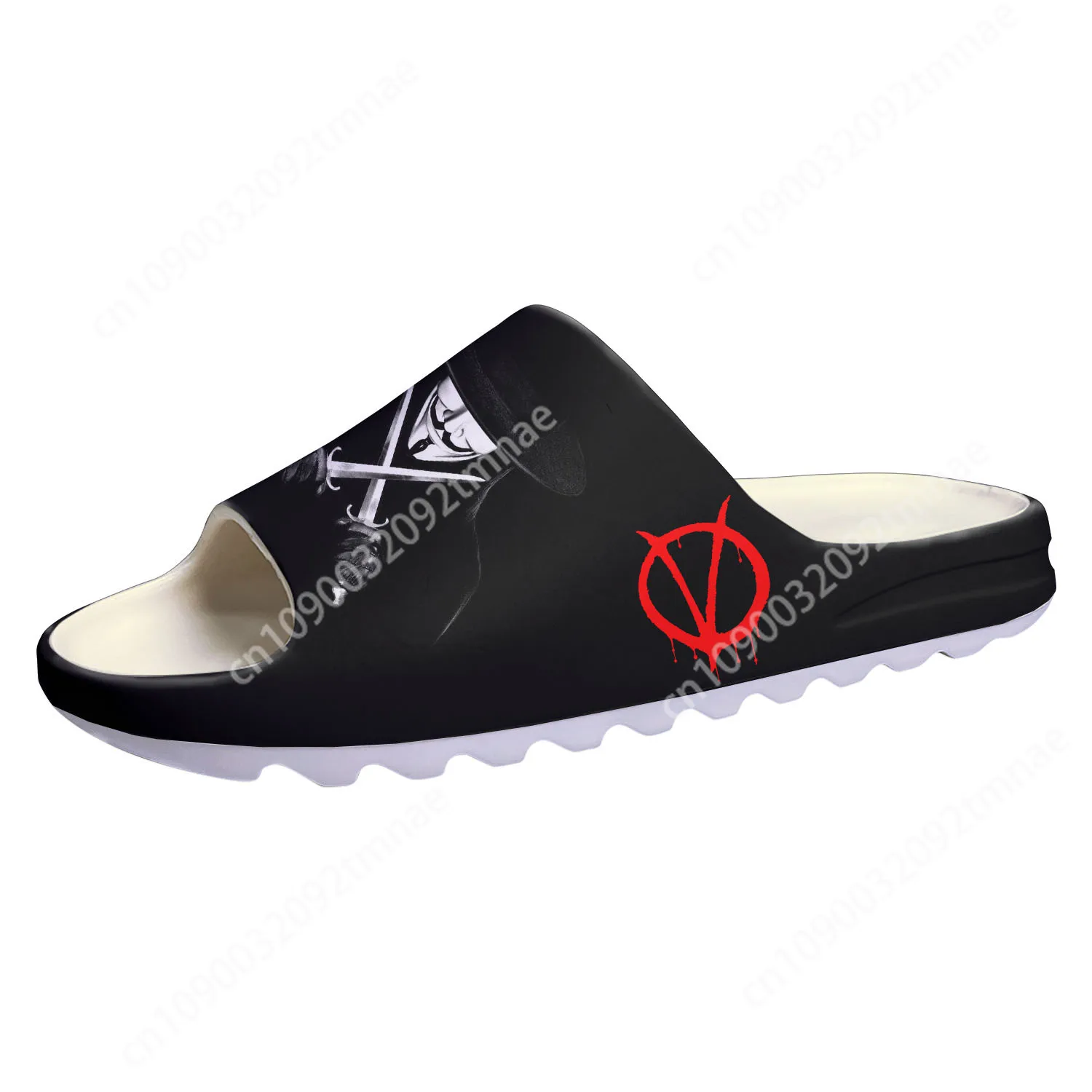 V for Vendetta Movie Soft Sole Sllipers Home Clogs Customized Step On Water Shoes Mens Womens Teenager Step in Sandals