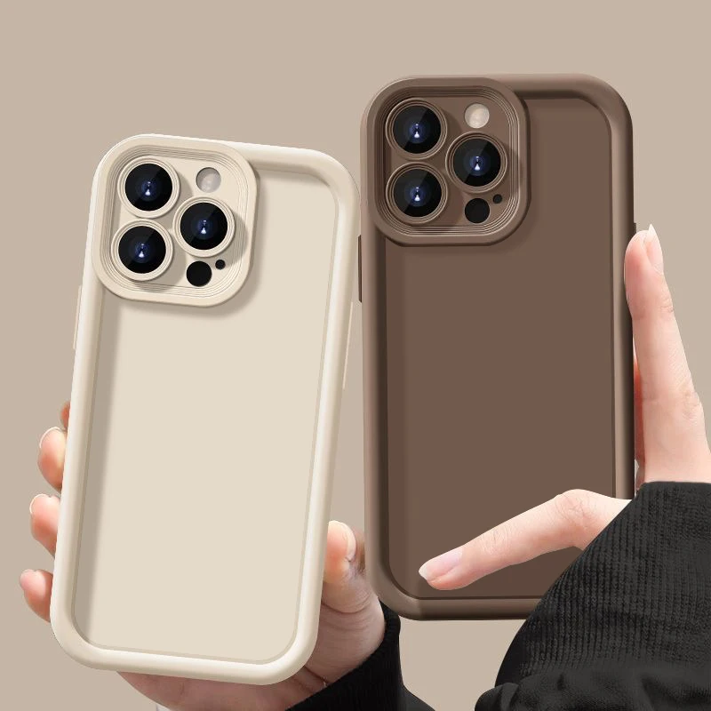 Candy Farbe Telefon Fall Für iPhone 17 Air 16 15 14 13 12 11 Pro Max 17 Pro 15 Plus 16e 11 Luxus stoßfest Silikon Abdeckung Fundas