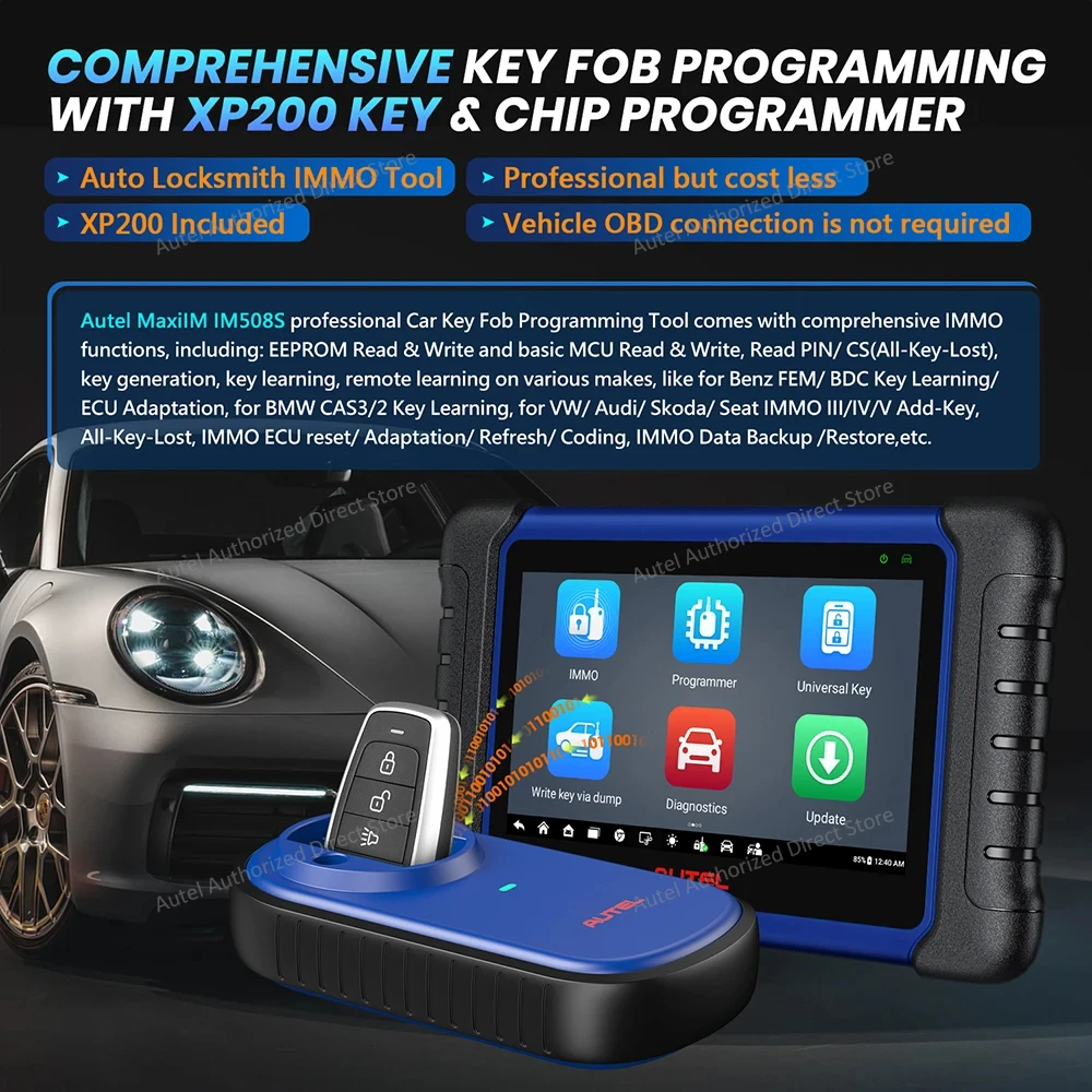 Autel MaxiIM IM508S OBD2 Automotive Scanner IMMO Key Programming Diagnostic Tools All-in-One Auto Key Programmer pk KM100 IM508