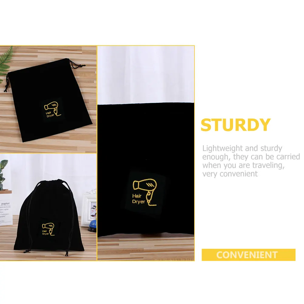 

1pc Hair Dryer Storage Bag Portable Drawstring Travel Carrying Pouch Packaging Bags Blow Dryer Dust Proof Lightweight Reusable