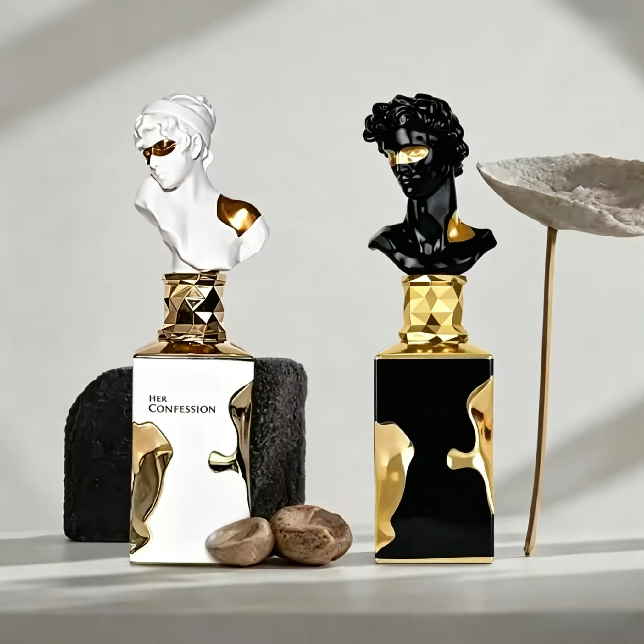 Lattafa Her Confession & His Confession Eau de Parfum, Coffret de Parfums pour Couple, 3.4 Fl Oz Chacun, Parfum Oriental Boisé Floral Longue Durée pour Femme & Homme
