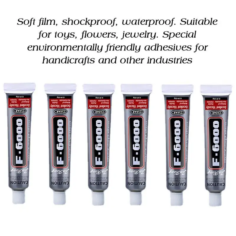 F 6000 Multipurpose Industrial Adhesive Glue Instant Adhesive Sealant Fix Glue Nail Art For Fabric Bonding Repair Leather