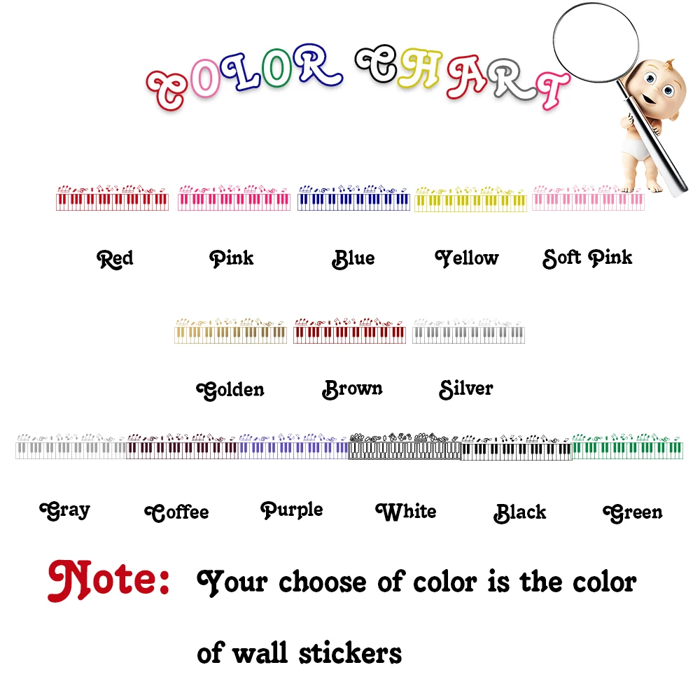 Free shipping Piano Decorative Sticker Waterproof Home Decor Living Room Bedroom Diy Pvc Home Decoration Accessories