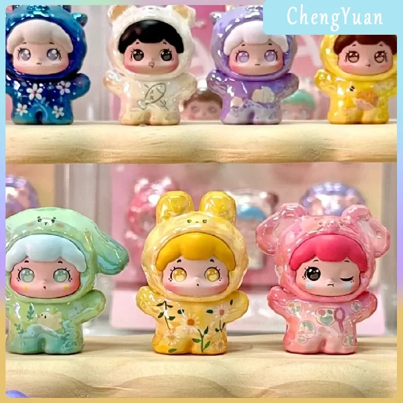 

Подлинная серия для весенних путешествий Baobao's Pet Store, глухая коробка, прозрачная цветная зернистая, полный стиль, мини-кукла, орнамент, милый подарок