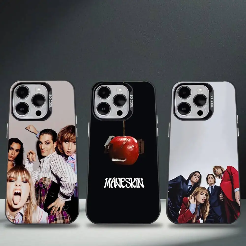 

Band M-Maneskin R-Rush Phone Case For iPhone 17,16,15,14,13,12,11,Pro,Max,Plus,E,Air,Mini Black Tpu Cover