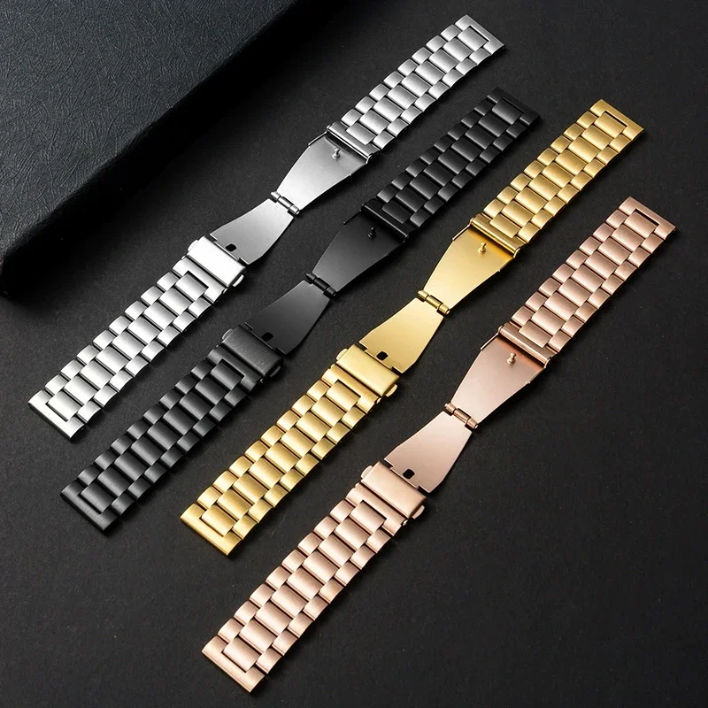 16mm 18mm 20mm 22mm 24mm Watch Band Stainless Steel Watch Strap, Quick Release, Replacement For Smartwatch, Traditional Watch