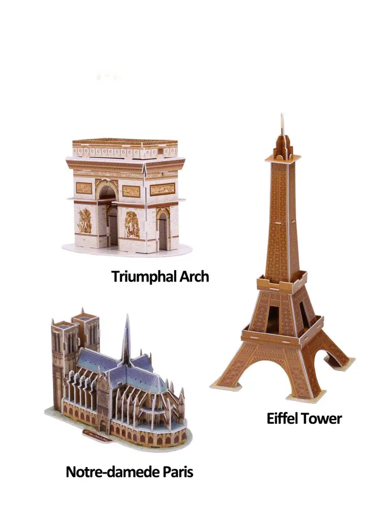 Educational Toys 3D Jigsaw Puzzles Toys Children Intellectual Development Worlds Famous Building Construction 3D Puzzles Toy