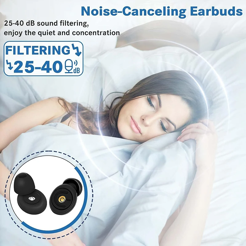 Ear Plugs for Noise Reduction Ear Protection Reusable Silicone Ear Plugs Swimming Ear Plug Sleeping Earplugs Set Oordopjes