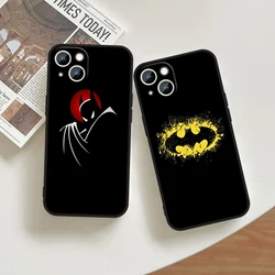 DC Comics Batman Phone Case For Apple iPhone 15 Ultra 14 13 12 11 XS XR X 8 7 Pro Max Plus mini Black Cover