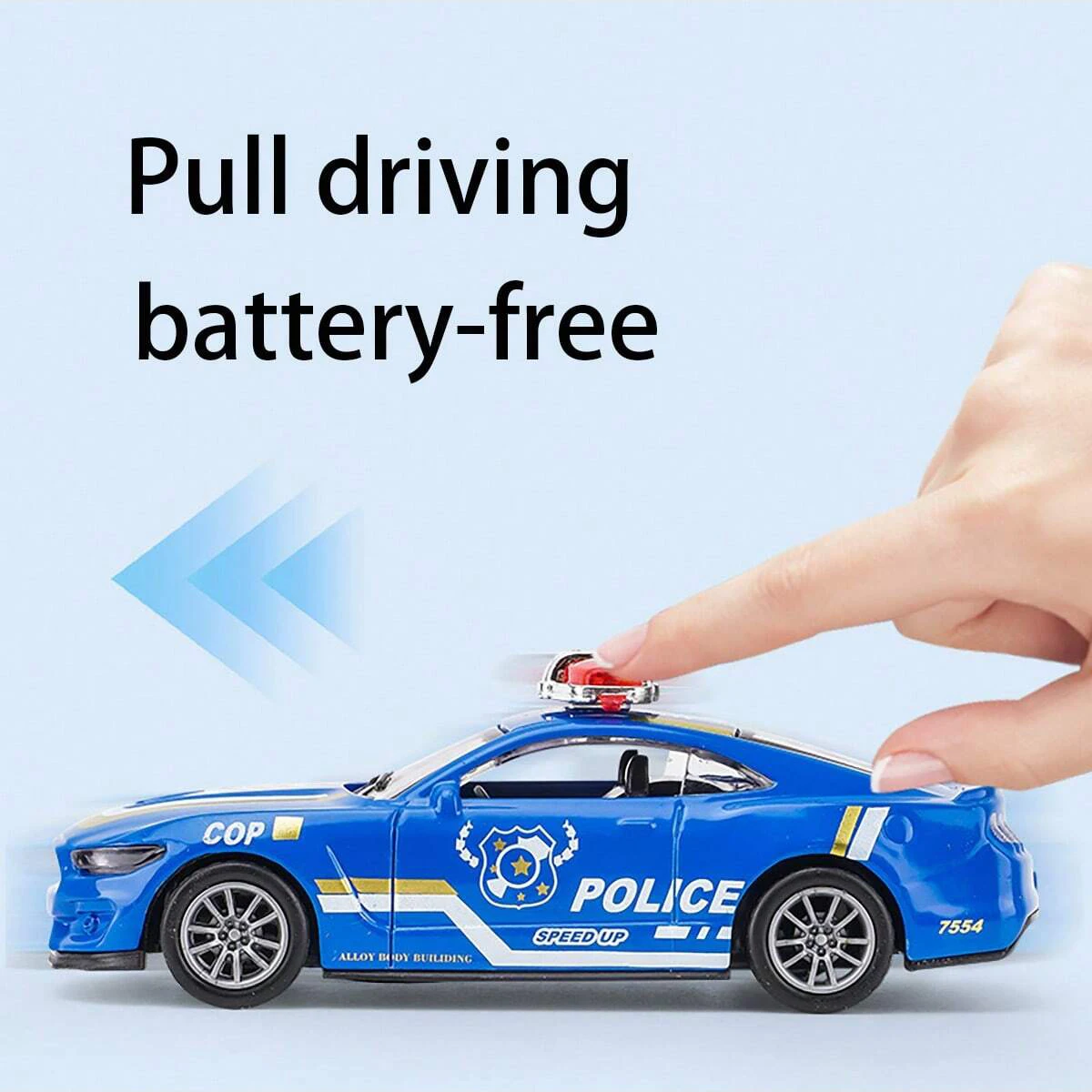 Casting Alloy Model Car Pullback Function Non-Opening Doors Diecast Vehicle Collectible Toy for Kids view 3