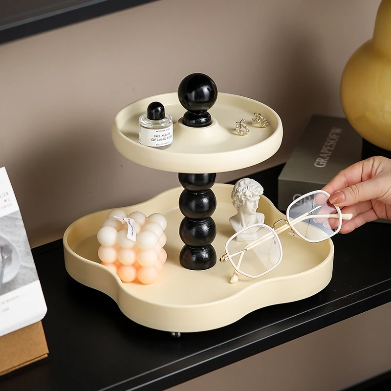 Cloud Entry Entrance Key Storage Ornament Cream Wind Perfume Scented Candle Tray Bedroom Light Luxury Shelf