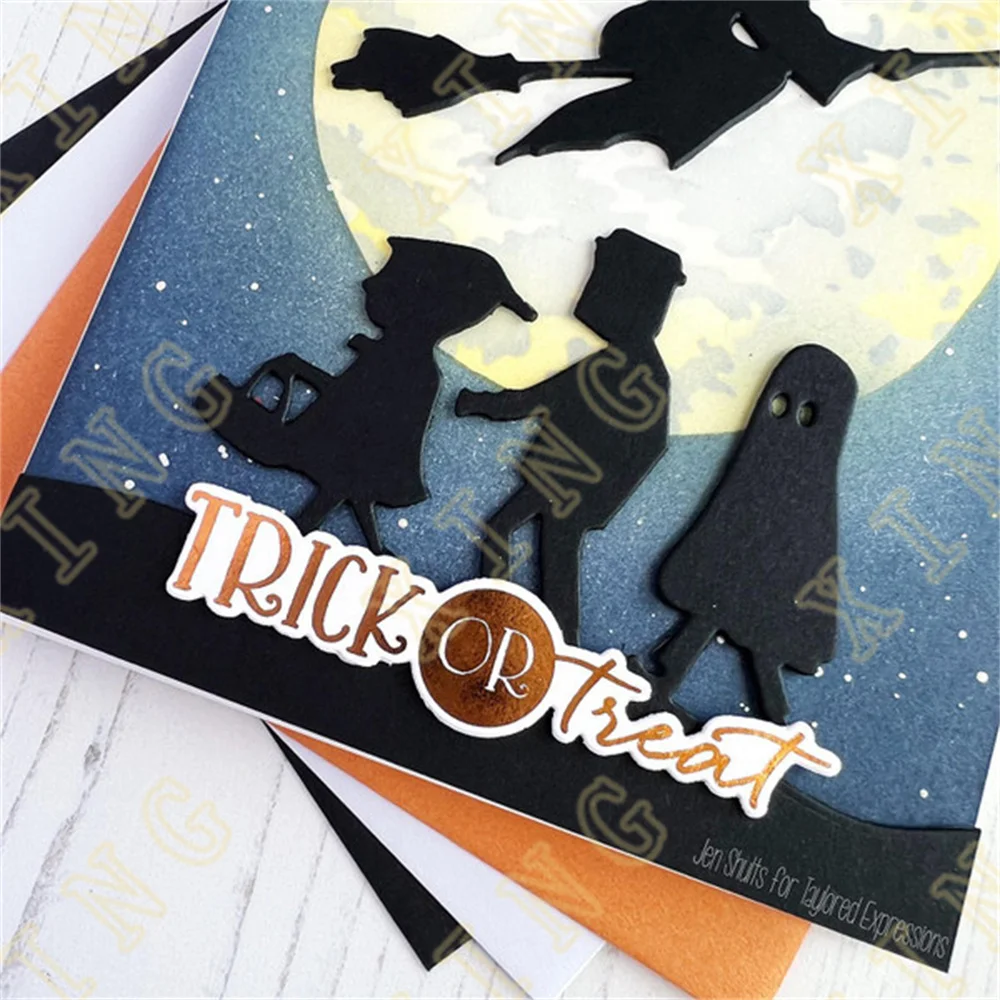 Trick or Treat Border New Metal Cutting Dies Scrapbook Diary Decoration Stencil Embossing Template DIY Greeting Card Handmade