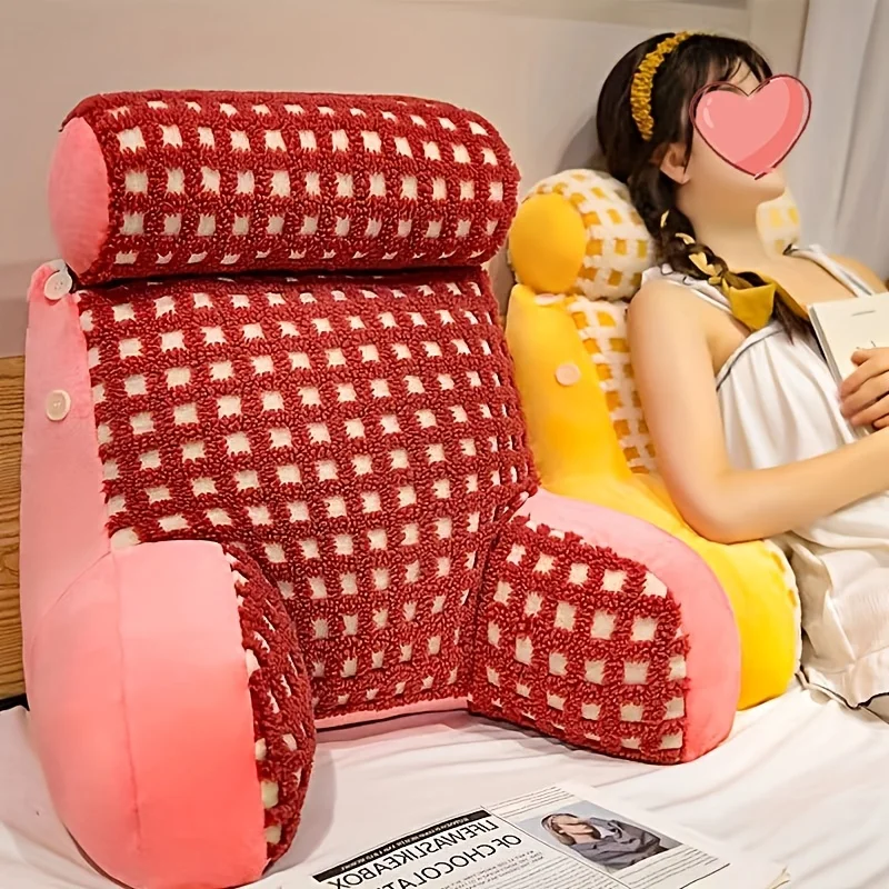 for Bed & Couch, Faux Cashmere , Perfect Holiday Gift & Home Decor Oversized Heart Reading Pillow - Large Plush Backrest Cushion