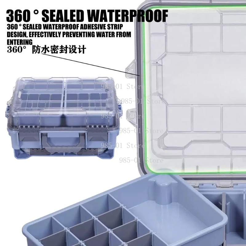 多機能釣り箱-厚みのあるポータブル釣り道具収納ボックス-ルヤ釣り道具