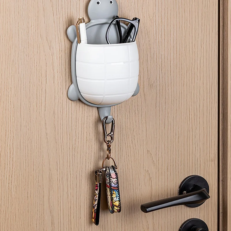 3PCS Cute Turtle Design Storage Rack Toothbrush Holder Cartoon Bathroom Storage Organizer Toothbrush Storage Rack
