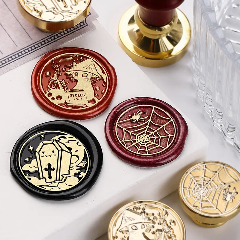 Halloween Stamp Copper Head Wax Seal Personalized Wedding Stamp Sealing Tool Letter Invitation Decoration Crafts Supplies HCZ041