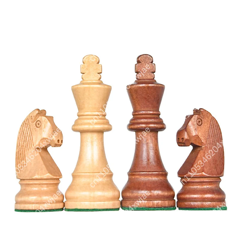 Premium Staunton Chess Set 3.5-3.75 Inch, Weighted Magnetic Wooden Pieces, Tournament Regulation Size