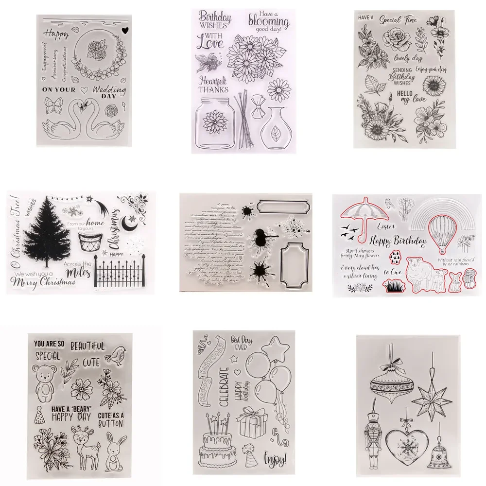 

Clear Stamp Transparent Silicone Stamp Spill and Splatter Rubber Stamp for Scrapbook Journal Card Making