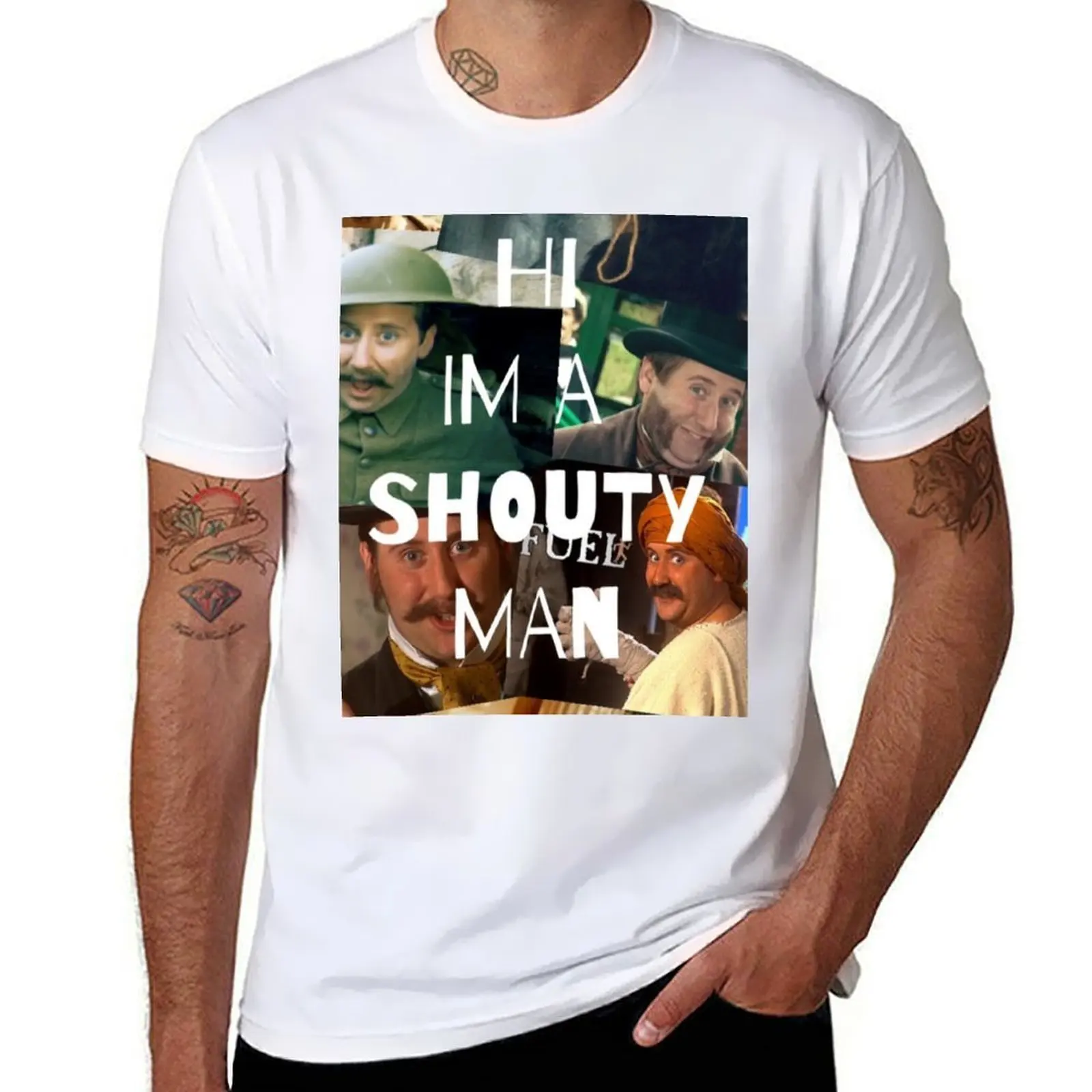 

Shouty man collage T-Shirt t shirts for man cotton funny man tshirt T-Shirt