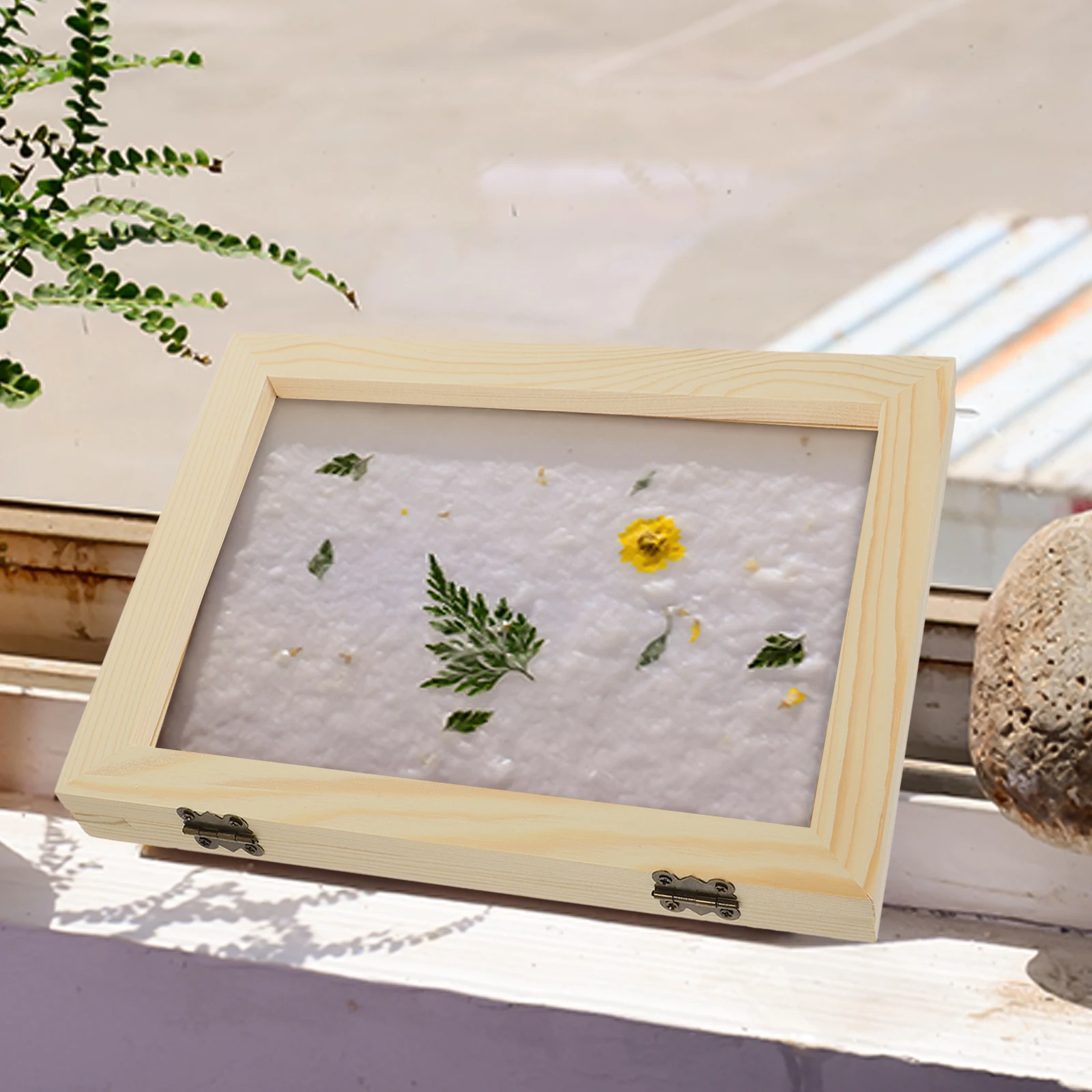 

Paper Craft Frame DIY Wooden Making Screen for Handmade Paper Plates Multi-Size Mould Learning Kit