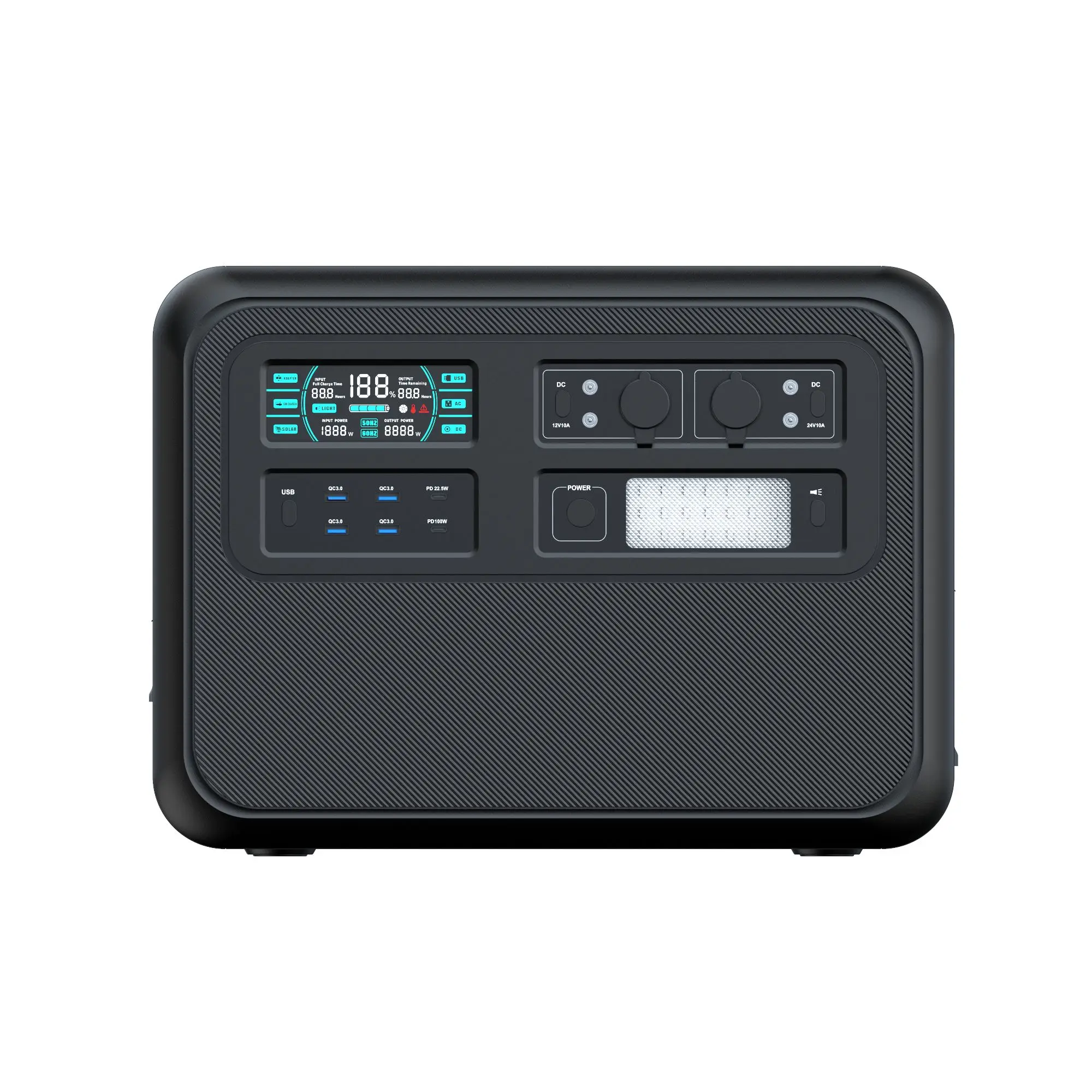 2000W 2000Wh Portable Power Station 640Ah LiFePO4 Backup Battery For Camera Scooter Earphone-Outdoor Camping Travel Power Supply
