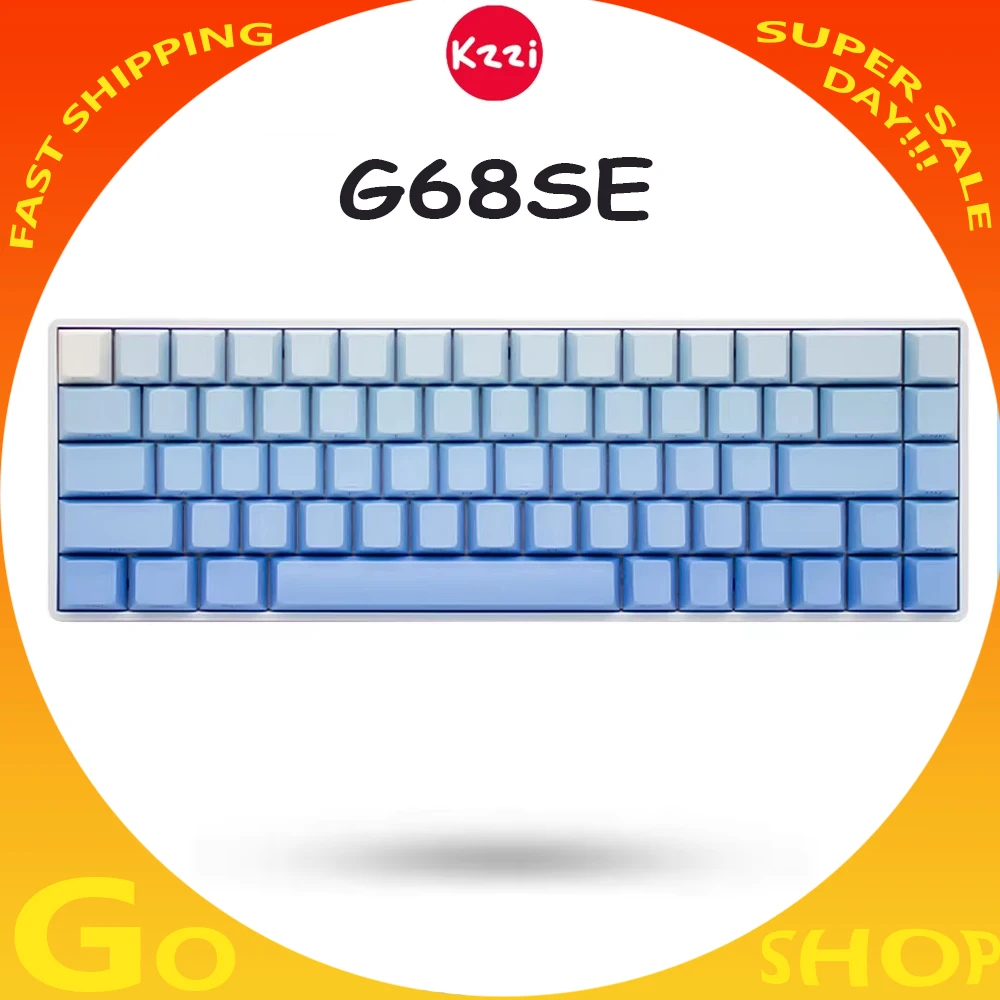 

KZZI G68SE 8K Magnetic Switch Keyboard Smart Speed E-sports Wired Low Delay Gaming Keyboard RGB PC Gamer Accessories