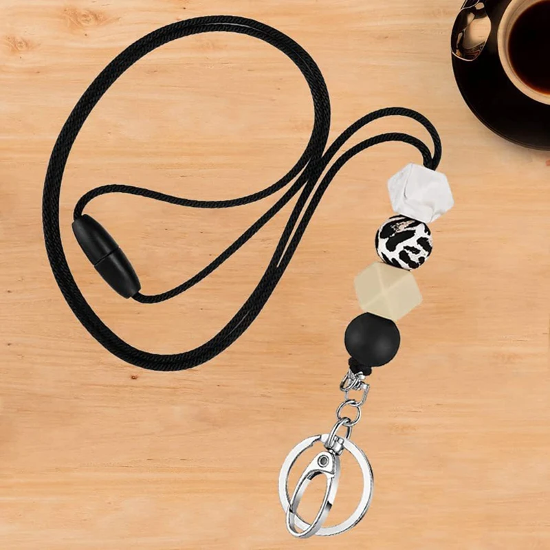 Милые цветочные ремешки для Id бейджей, идентификационный ремень с бусинами, держатель для ID бейджей, подарки для медсестры, учителя, офиса