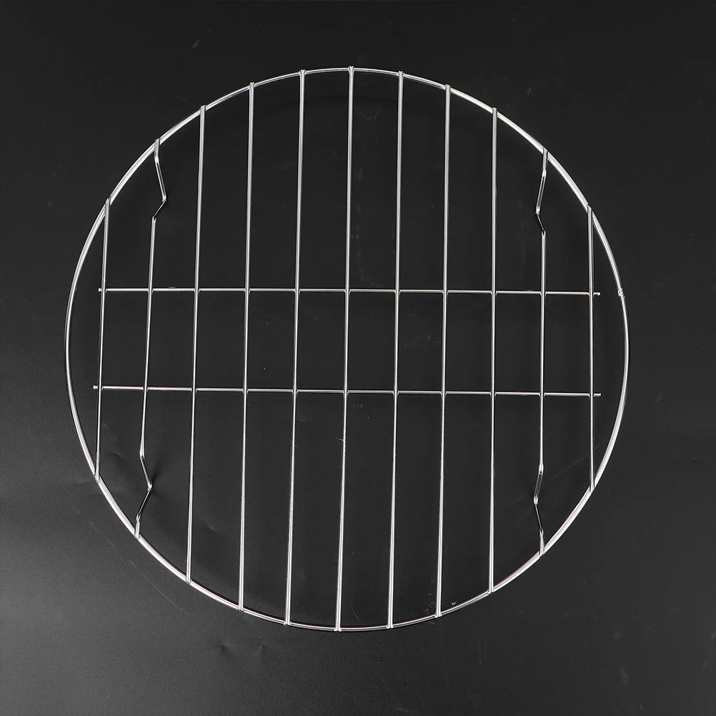 

2Pcs Stainless Steel Barbecue Stand Practical Round Grill Net for Steak Fish Meat Bbq Party Meat Net Grilling Rack
