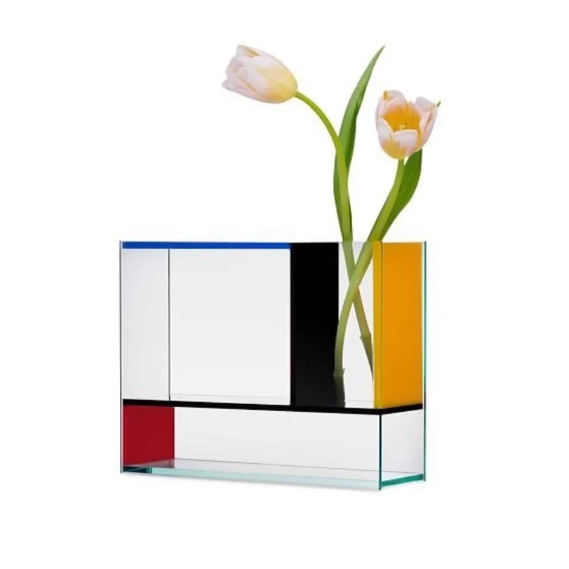

Plexiglass creative vase acrylic Mondrian vase ornament