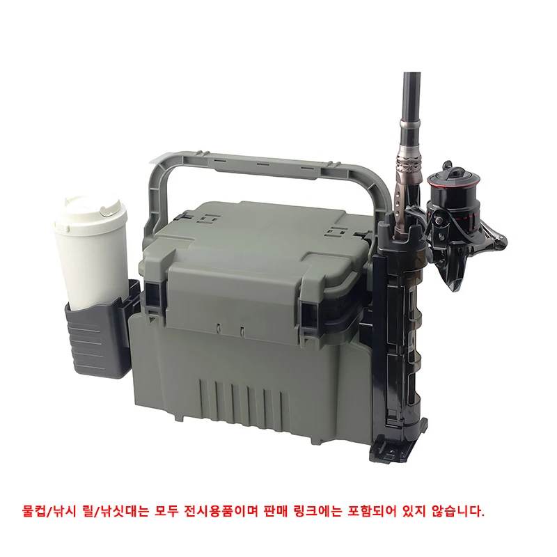 Jsfun caixa de pesca titular barril destacável caixa de pesca suporte de exibição ajustável portátil snap design acessórios ao ar livre