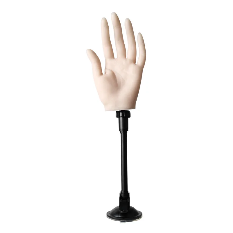 

Nail Training Fake Hand Soft Silicone Practice Hand Fake With Flexible Finger Adjustment Display Nail Art Manicure Teaching Hand