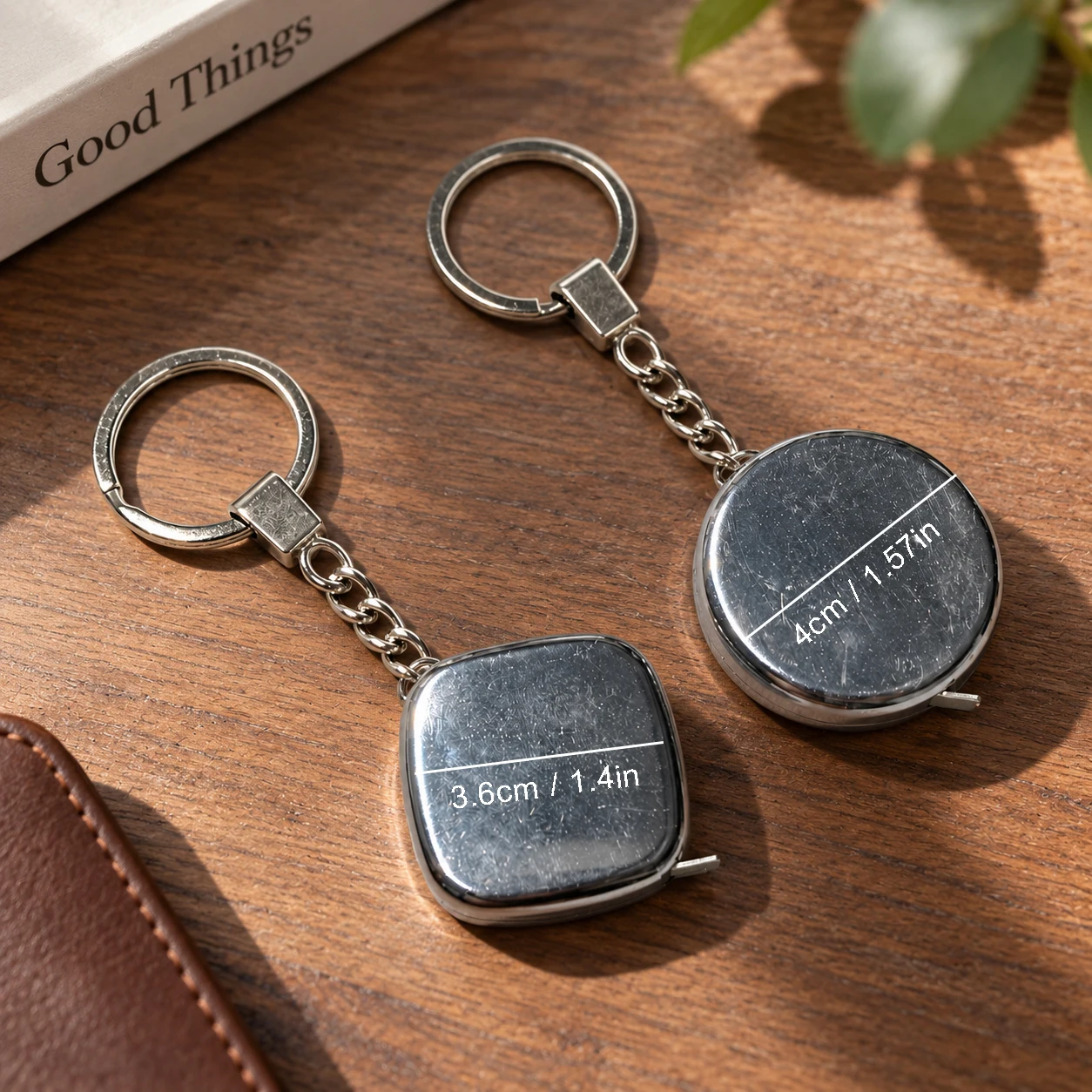Personalized 2M Tape Measure Keychain Custom Name Text Engraved Retractable Metric Measuring Tape Key Ring Gift for Men Women